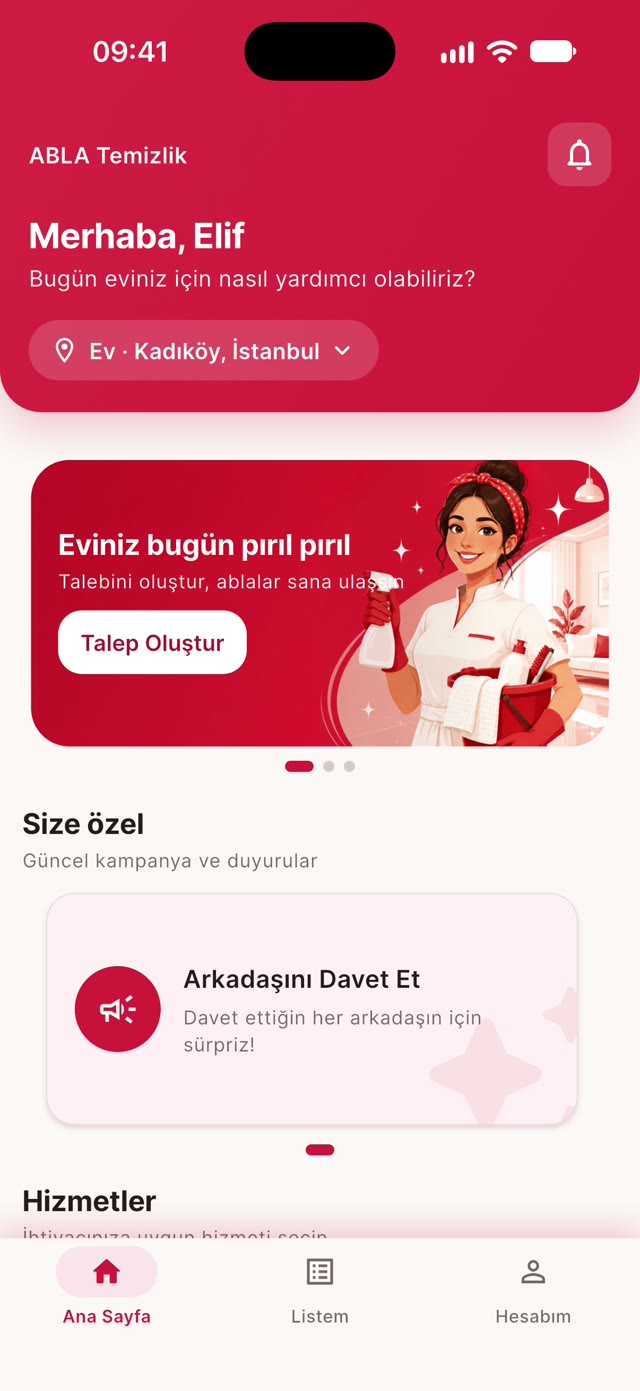 ABLA Temizlik ana sayfası