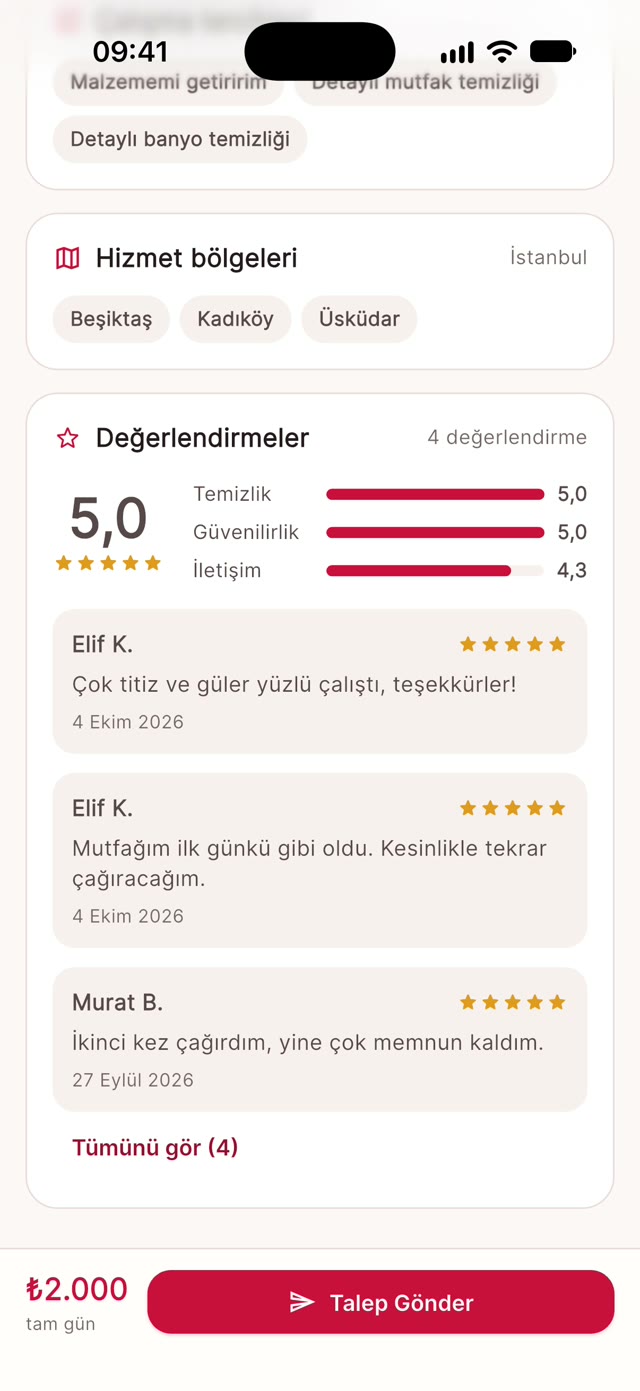 Abla değerlendirmeleri ve hizmet bölgeleri